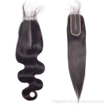 Cheap Customized 2*6  13 * 4  4*4 Lace Frontal Human Hair Lace Closure 130 Density